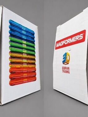Magformers Kids Magnetic Building Rods - Multicolor 2 sets of 12 pieces